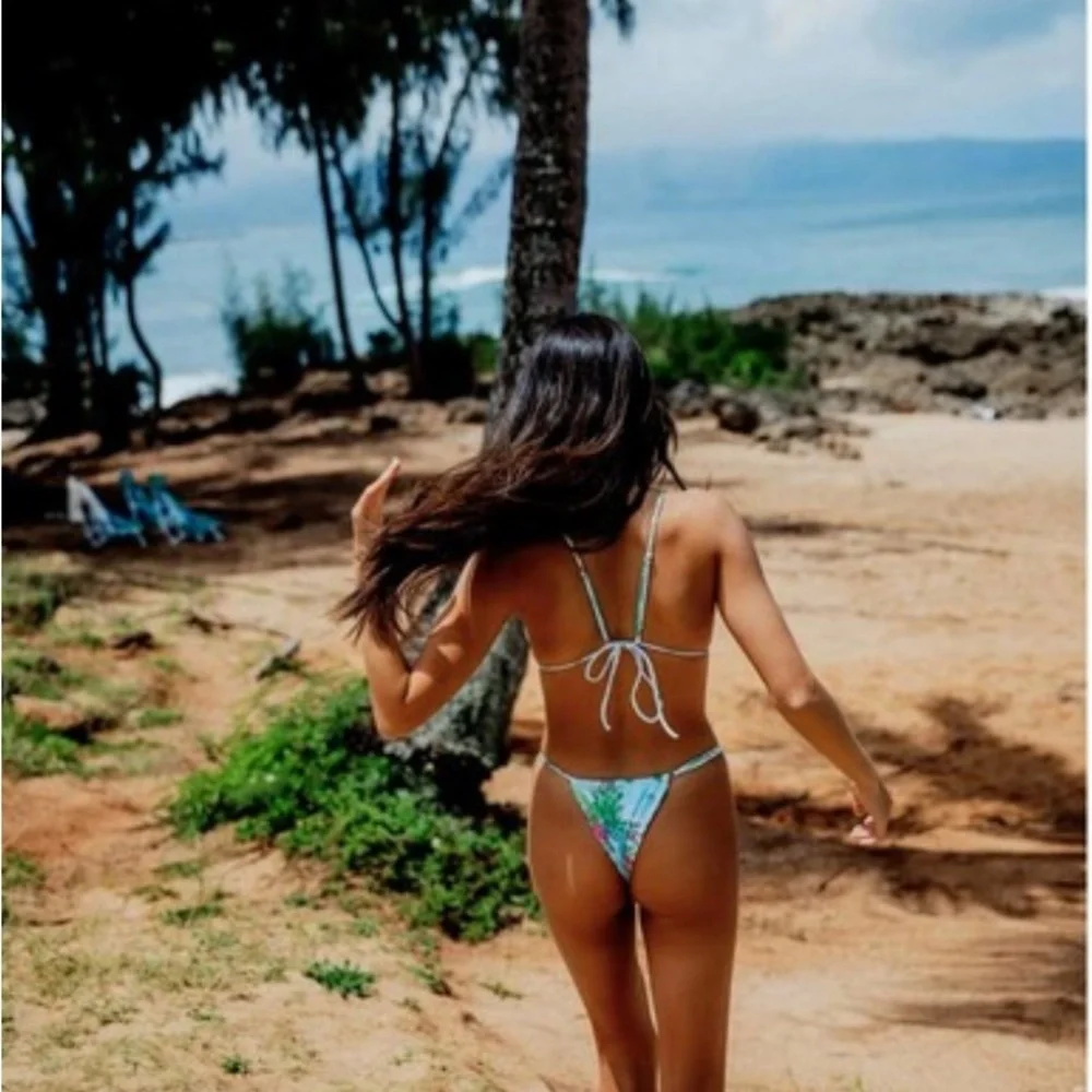 Skatie Ella Floral Triangle Bikini Set - Picture 3 of 7